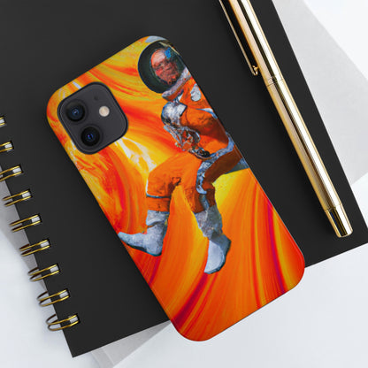 "Journeying in the Burning Orange Galaxy" - The Alien Tough Phone Cases