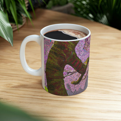 "Ein Moment der Ruhe unter den Kirschblüten" - The Alien Ceramic Mug 11 oz