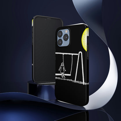 „The Moonlit Swing: A Dream-Like Moment in a Meadow“ – The Alien Tough Phone Cases