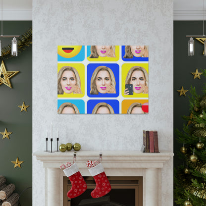 "Emoji-zing a una celebridad: un retrato de arte pop" - The Alien Canva