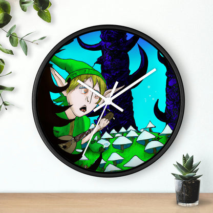 "The Tune-Trotting Elf and the Haunted Forest" - The Alien Wall Clock