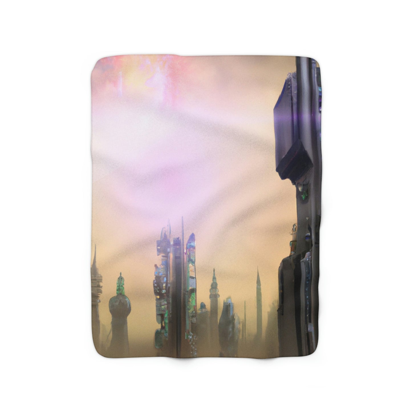 "Lost in the Cosmic Mist" - The Alien Sherpa Fleece Blanket