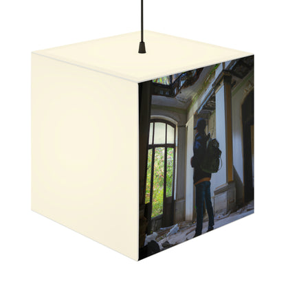 "Voyager in Peril: An Unexpected Welcome in an Abandoned Mansion" - The Alien Light Cube Lamp