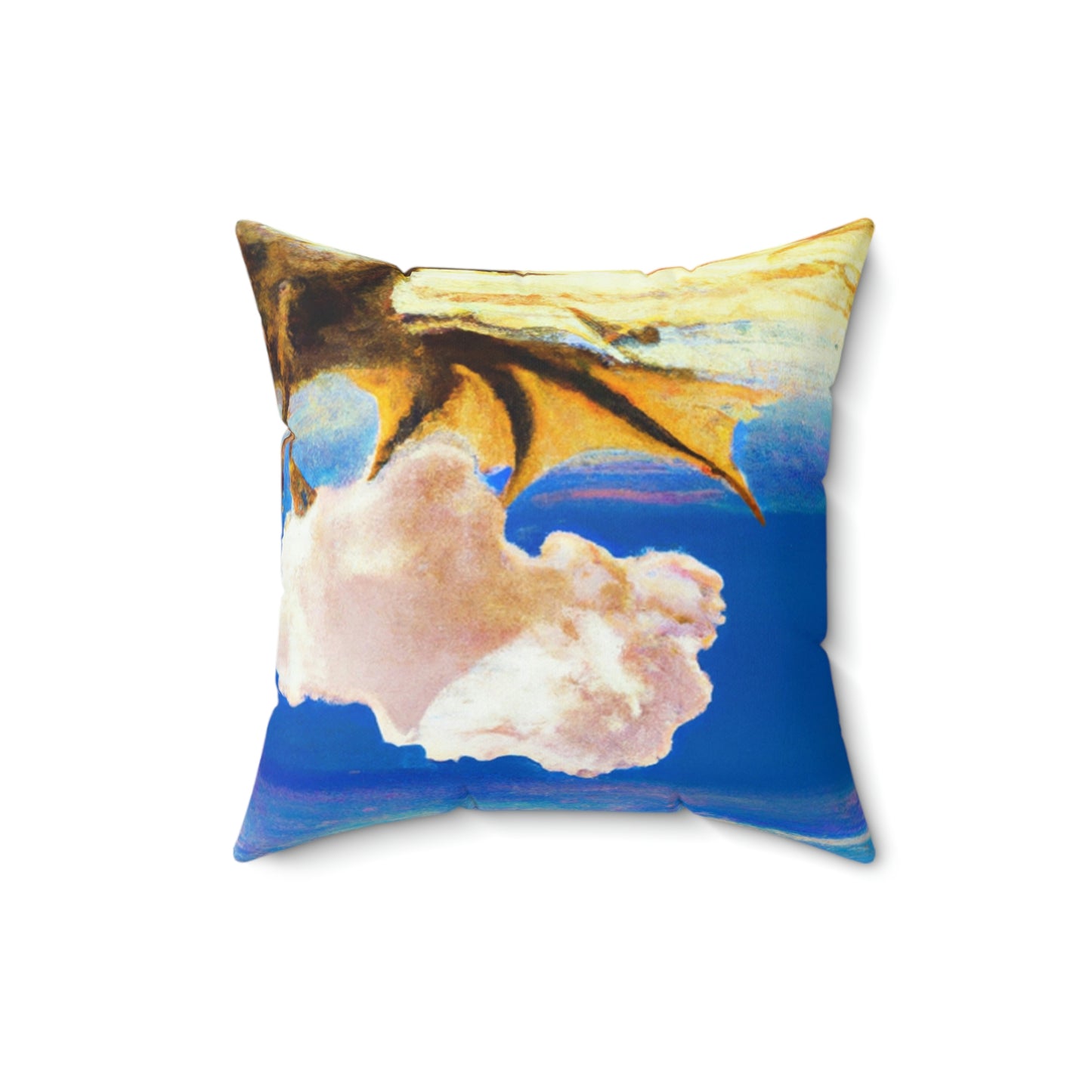 "A Heavenly Blaze with a Mystic Dragon" - The Alien Square Pillow