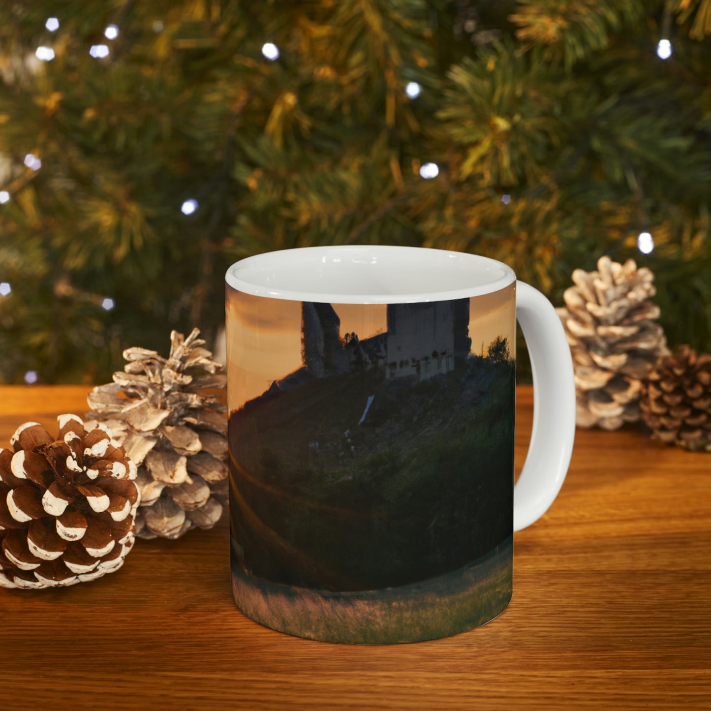 "Enchanted Evening at a Abandoned Castle" - The Alien Ceramic Mug 11 oz