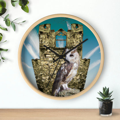 "A Sentinal Among Ruins: An Unstirred Owl's Perch" - The Alien Wall Clock