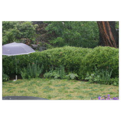 "Rainy Refuges: Uncovering the Fortune of a Garden Under an Umbrella" - The Alien Jigsaw Puzzle