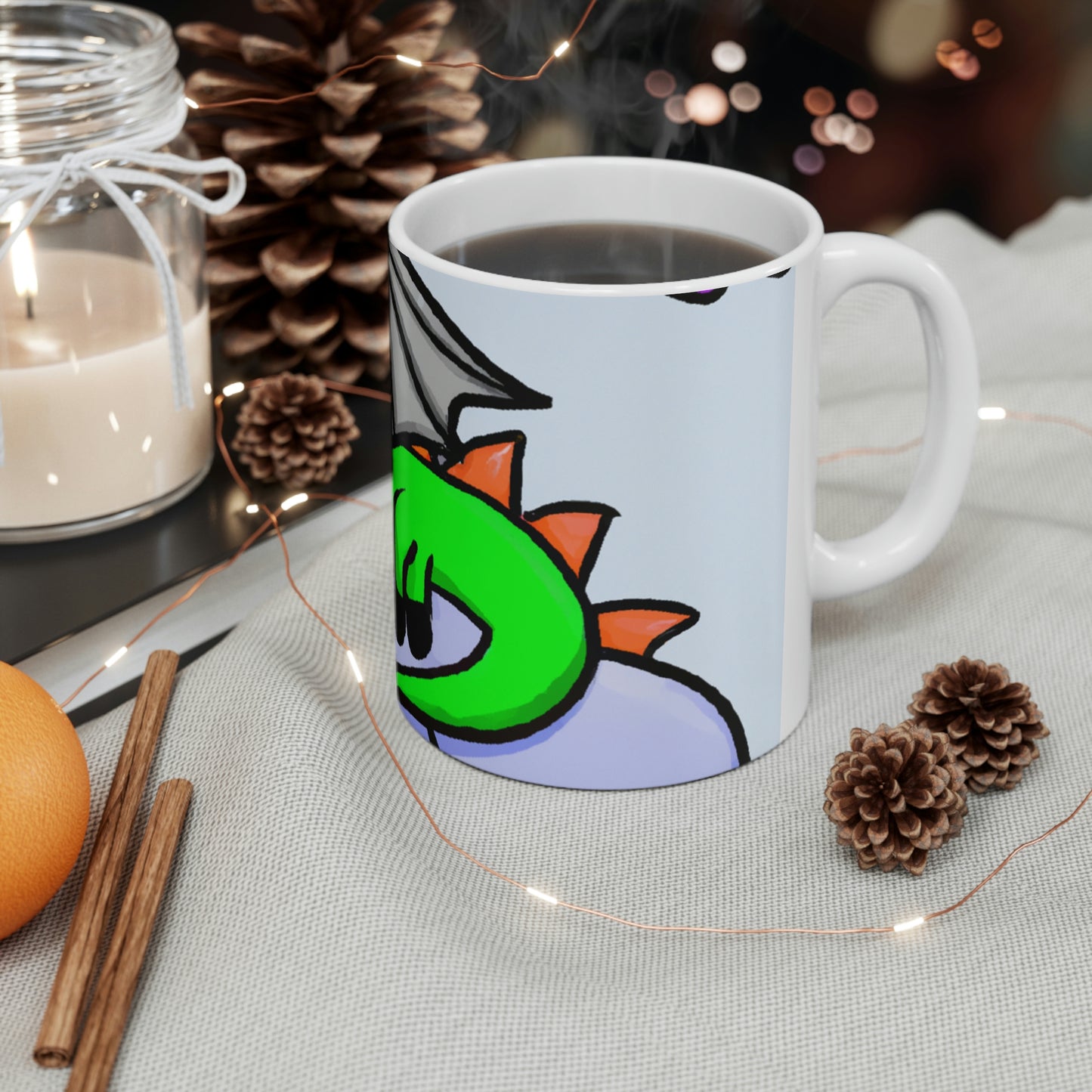 "A Dreamy Dragon's Nap" - The Alien Ceramic Mug 11 oz