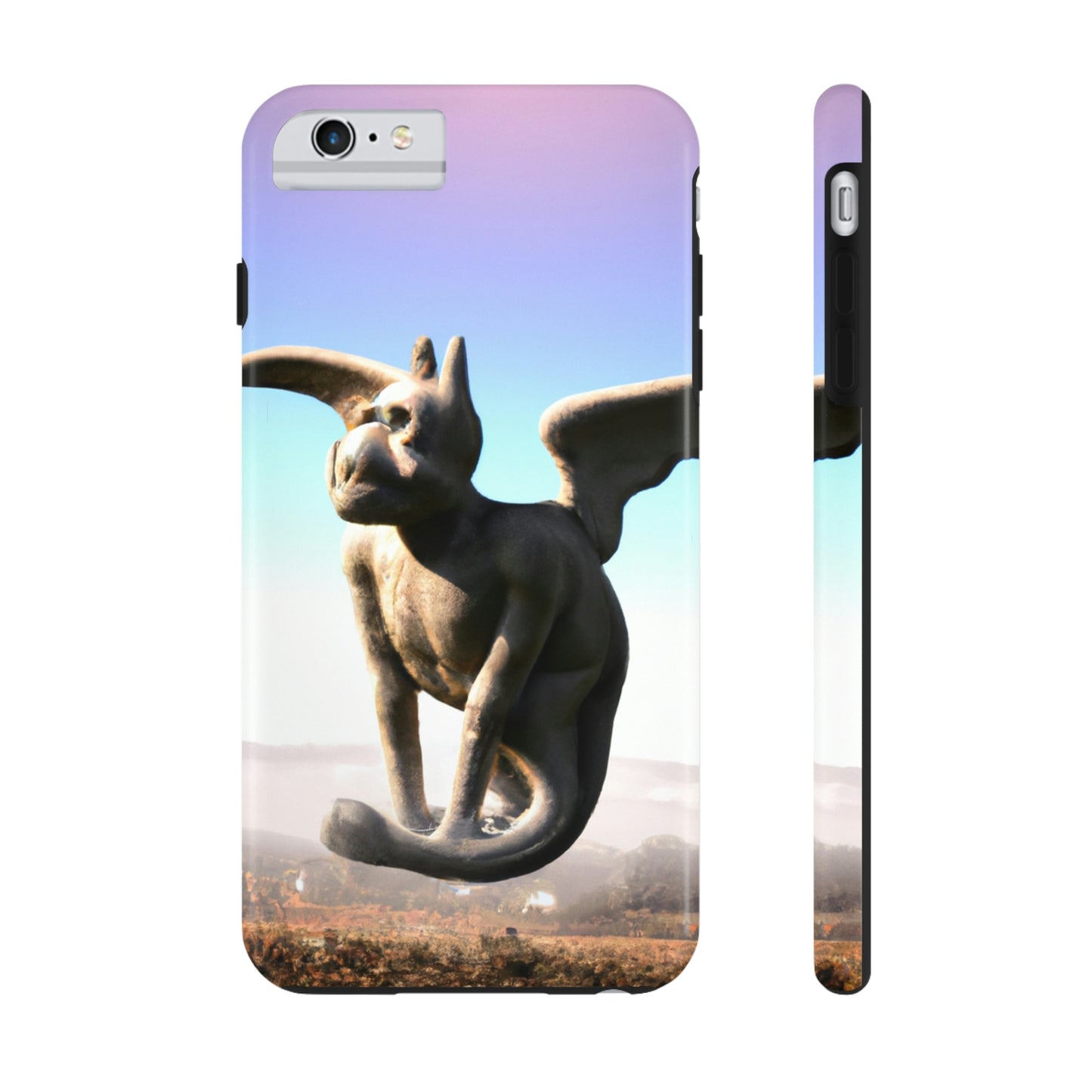 "Alone on the Hilltop: The Tale of a Solitary Gargoyle" - The Alien Tough Phone Cases