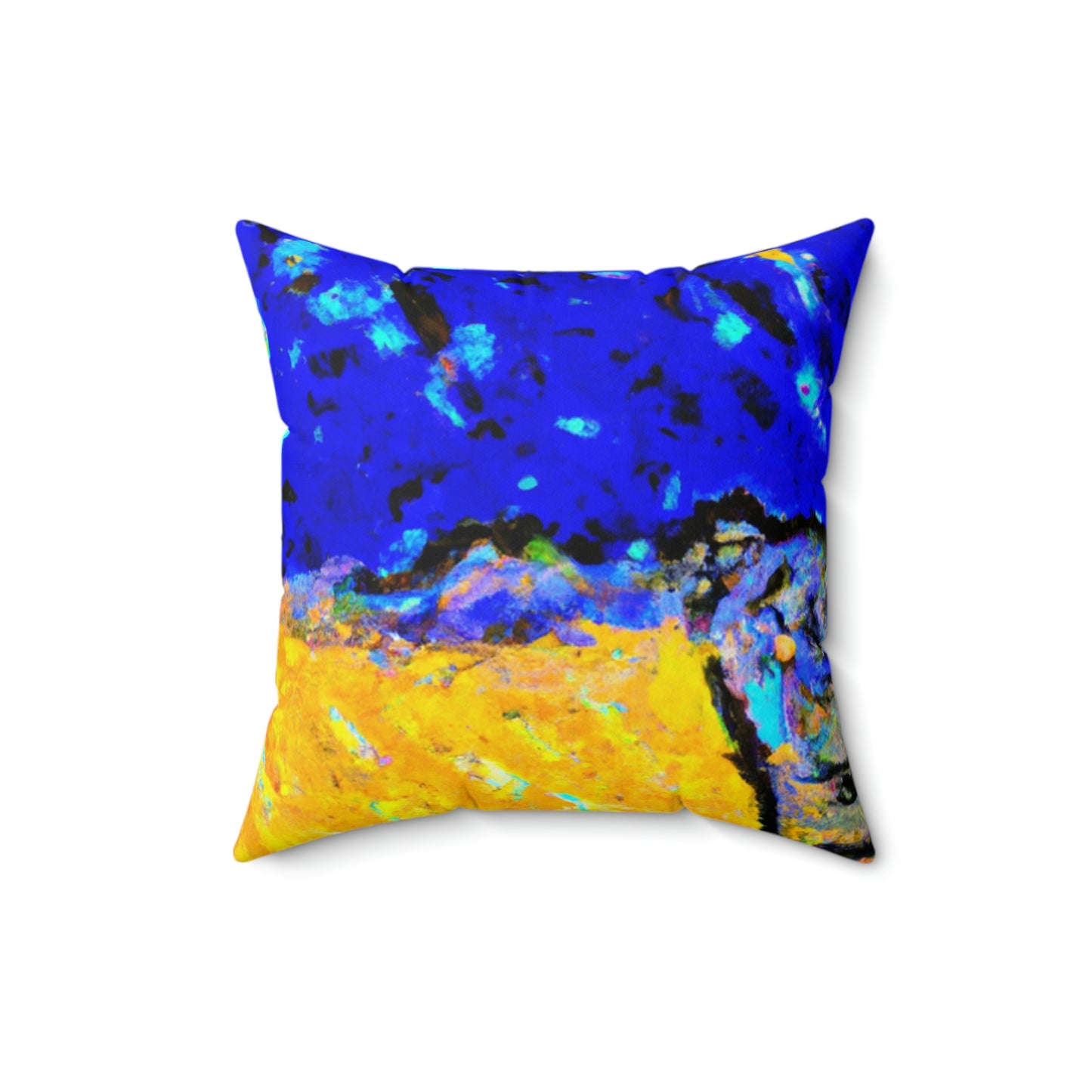 "Enchanted Sands of the Night Sky" - Das Alien Square Pillow