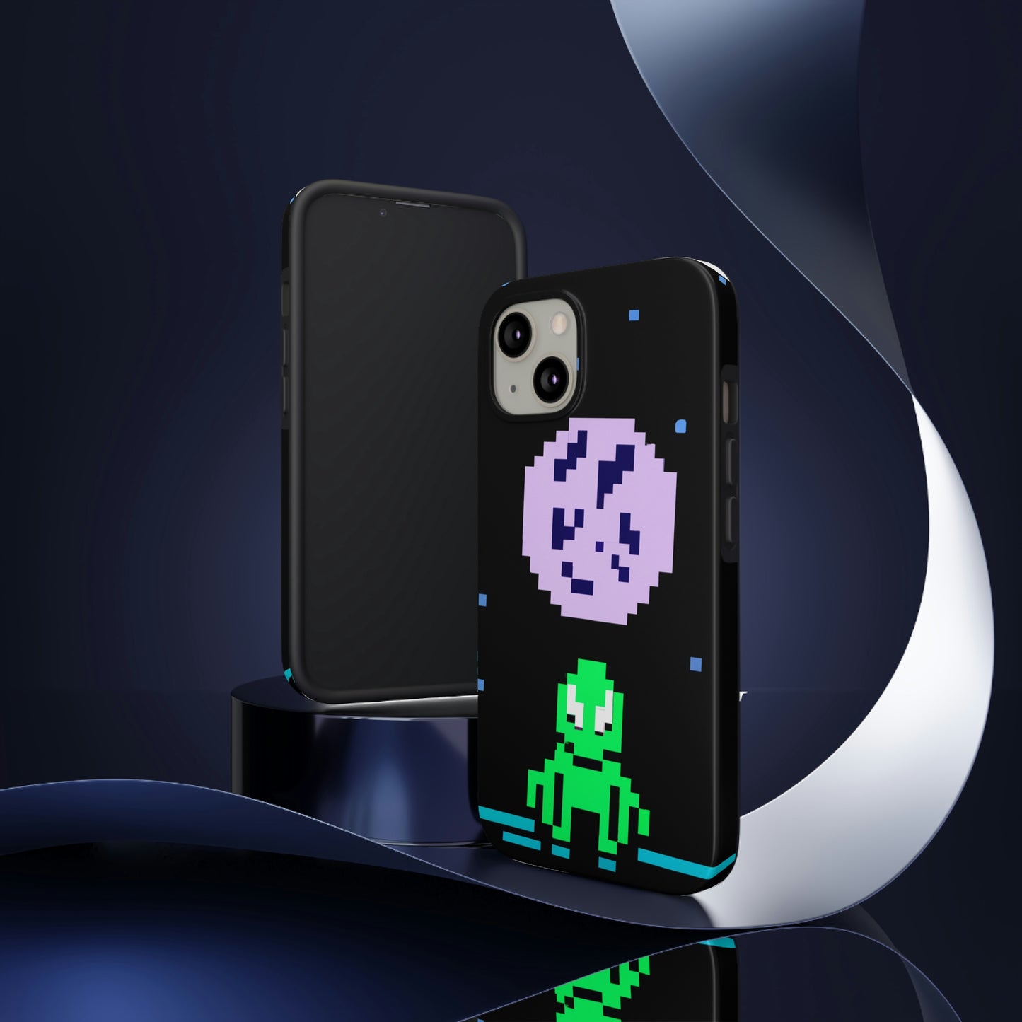 "Testigo solitario del cielo nocturno" - The Alien Tough Phone Cases Pixel Art