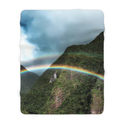 The Rainbow Gateway - The Alien Sherpa Fleece Blanket