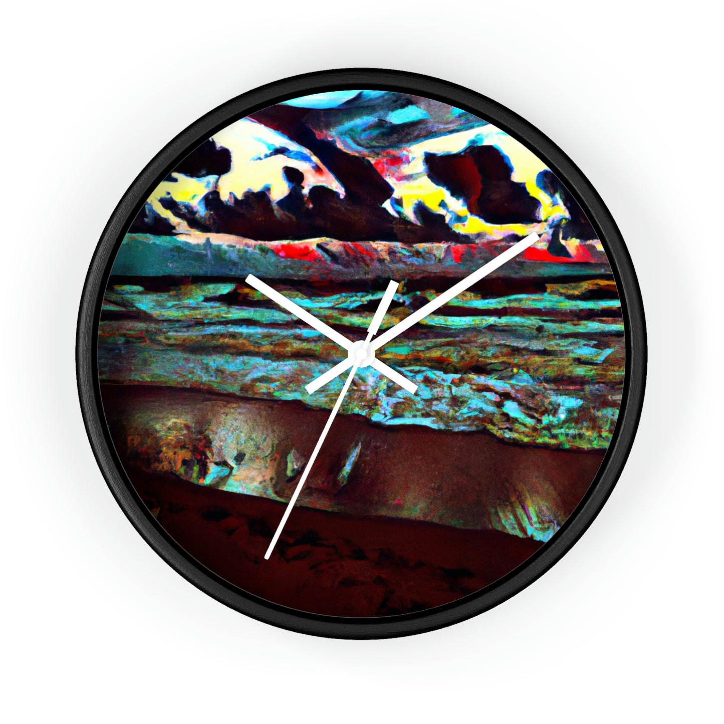 "Dusk at Sea: A Tempestuous Gathering" - The Alien Wall Clock