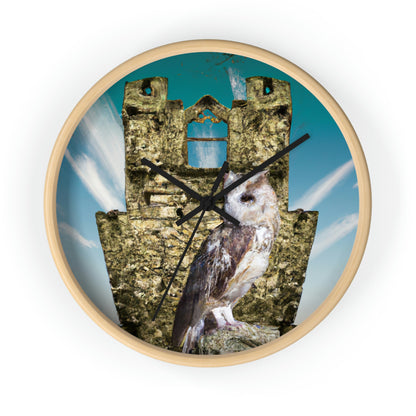 "A Sentinal Among Ruins: An Unstirred Owl's Perch" - The Alien Wall Clock