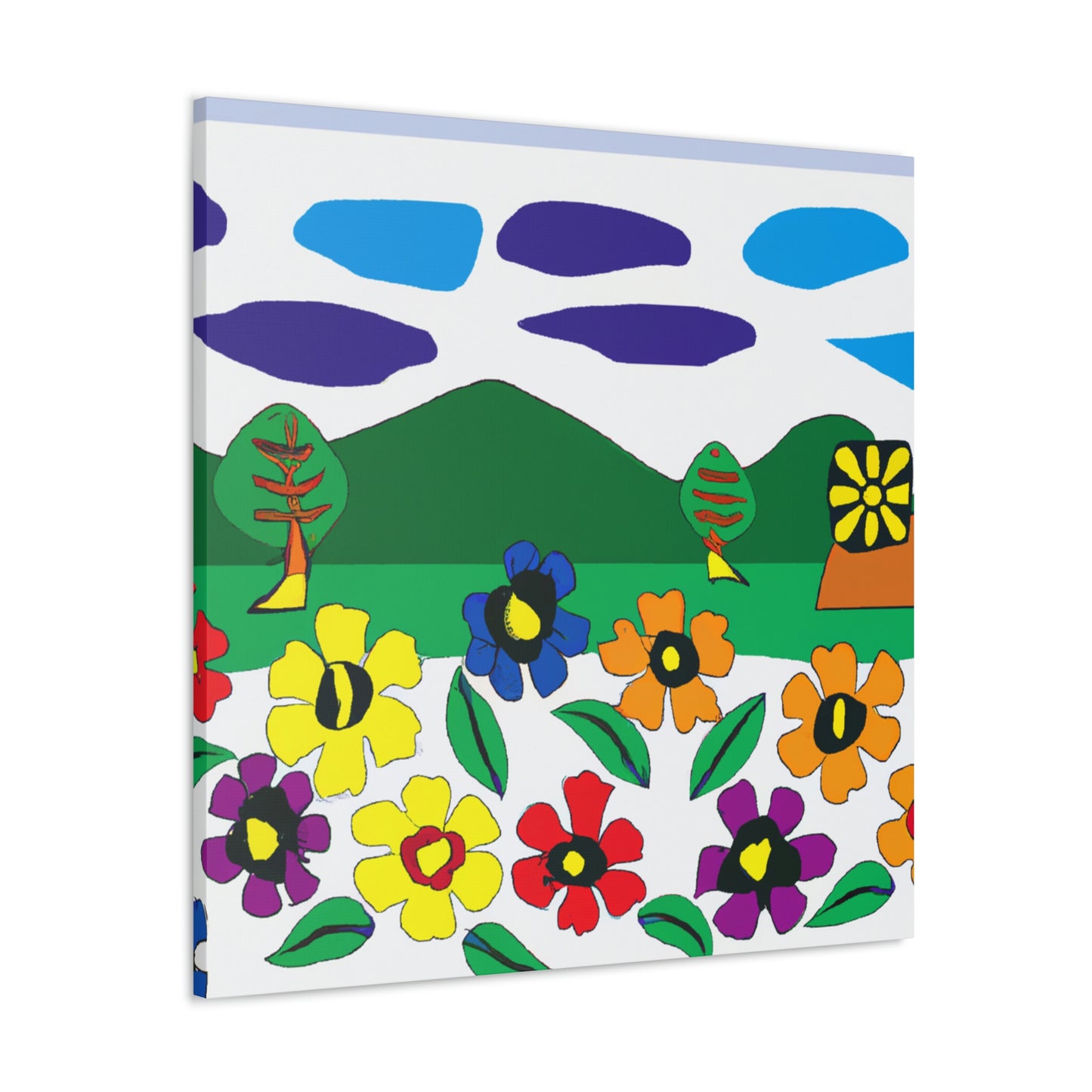 "Blooming Landscape: A Local Mural of Art and Nature" - Canvas