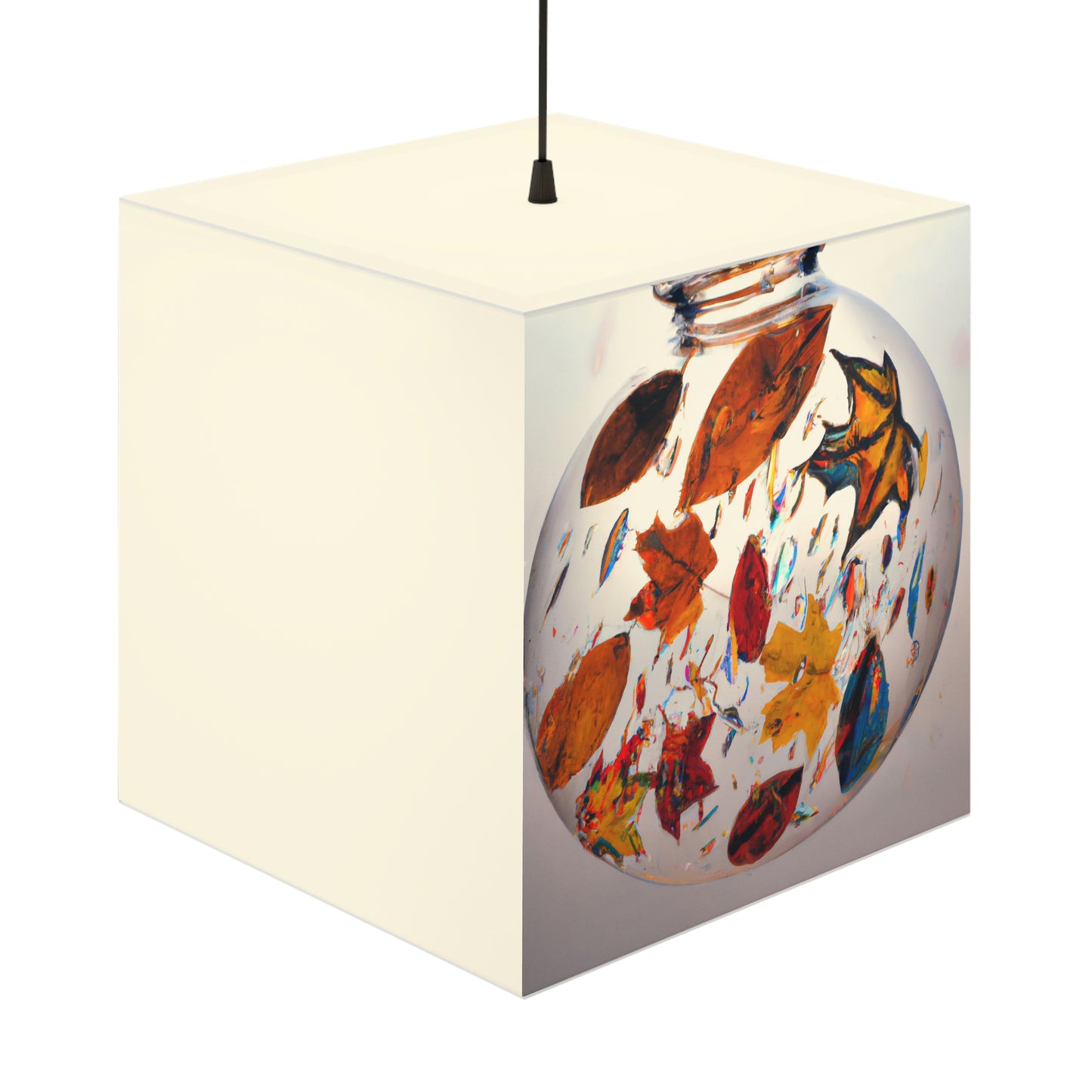 "Autumn in a Glass Globe" - The Alien Light Cube Lamp