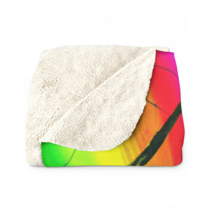 "A Spinnerette's Prismatic Web" - The Alien Sherpa Fleece Blanket