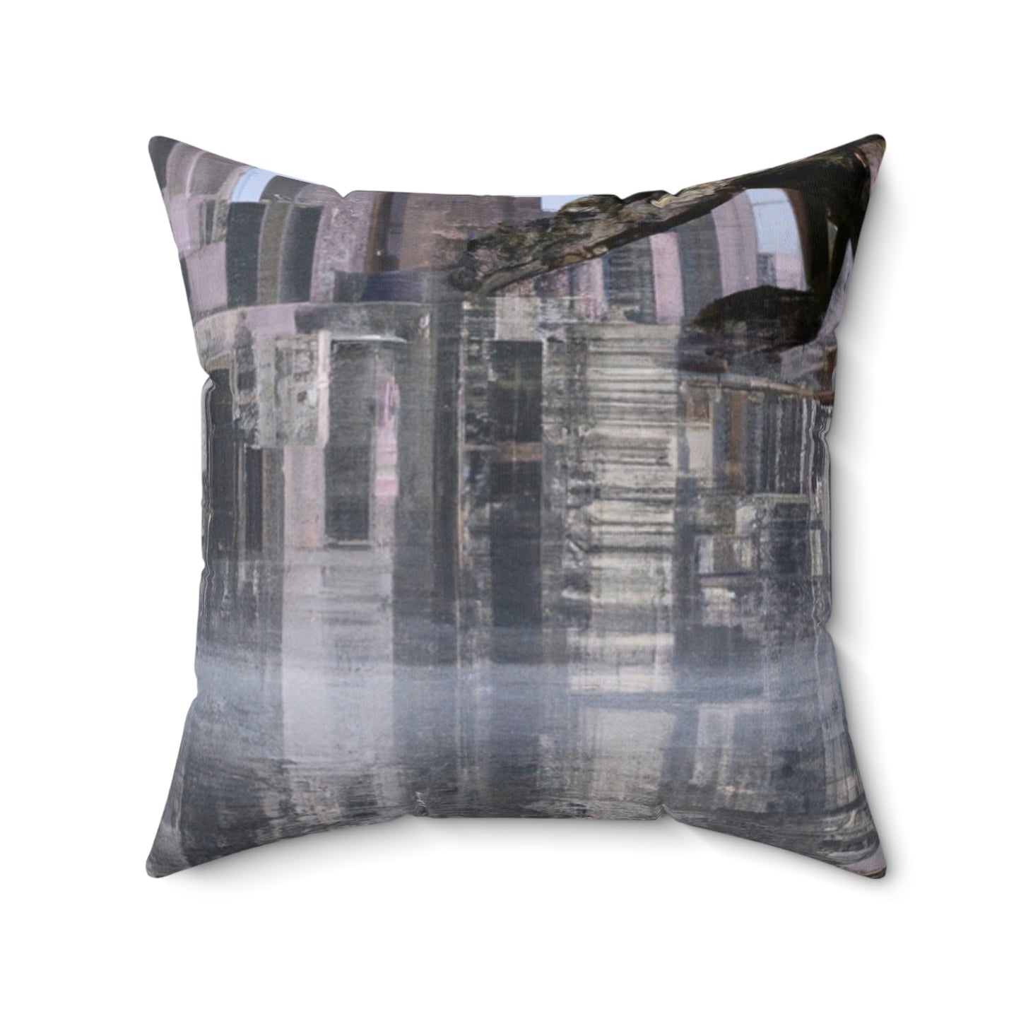 "Ascending the Deluge: A Dragon's Soaring Journey." - The Alien Square Pillow