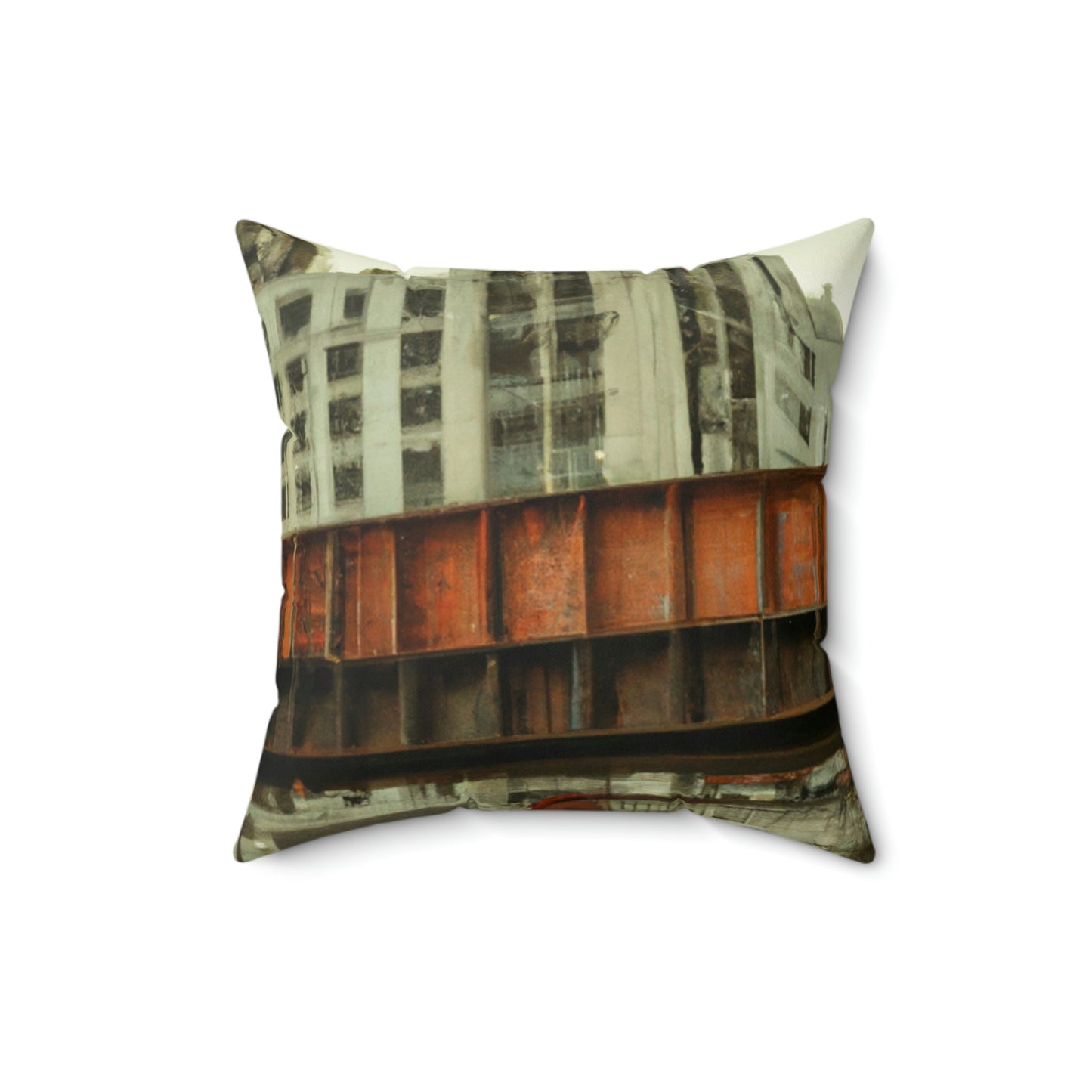 "ChronoTown: Where Time Stands Still" - The Alien Square Pillow