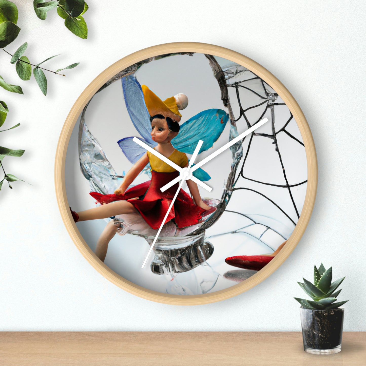 "Cursed Memories: The Broken Fairy's Plight" - The Alien Wall Clock