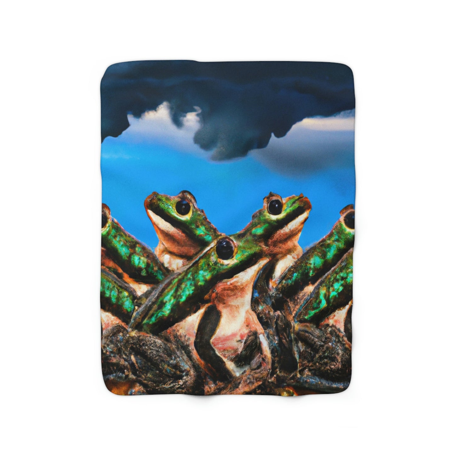 "A Frog Chorus in the Thunderstorm" - The Alien Sherpa Fleece Blanket