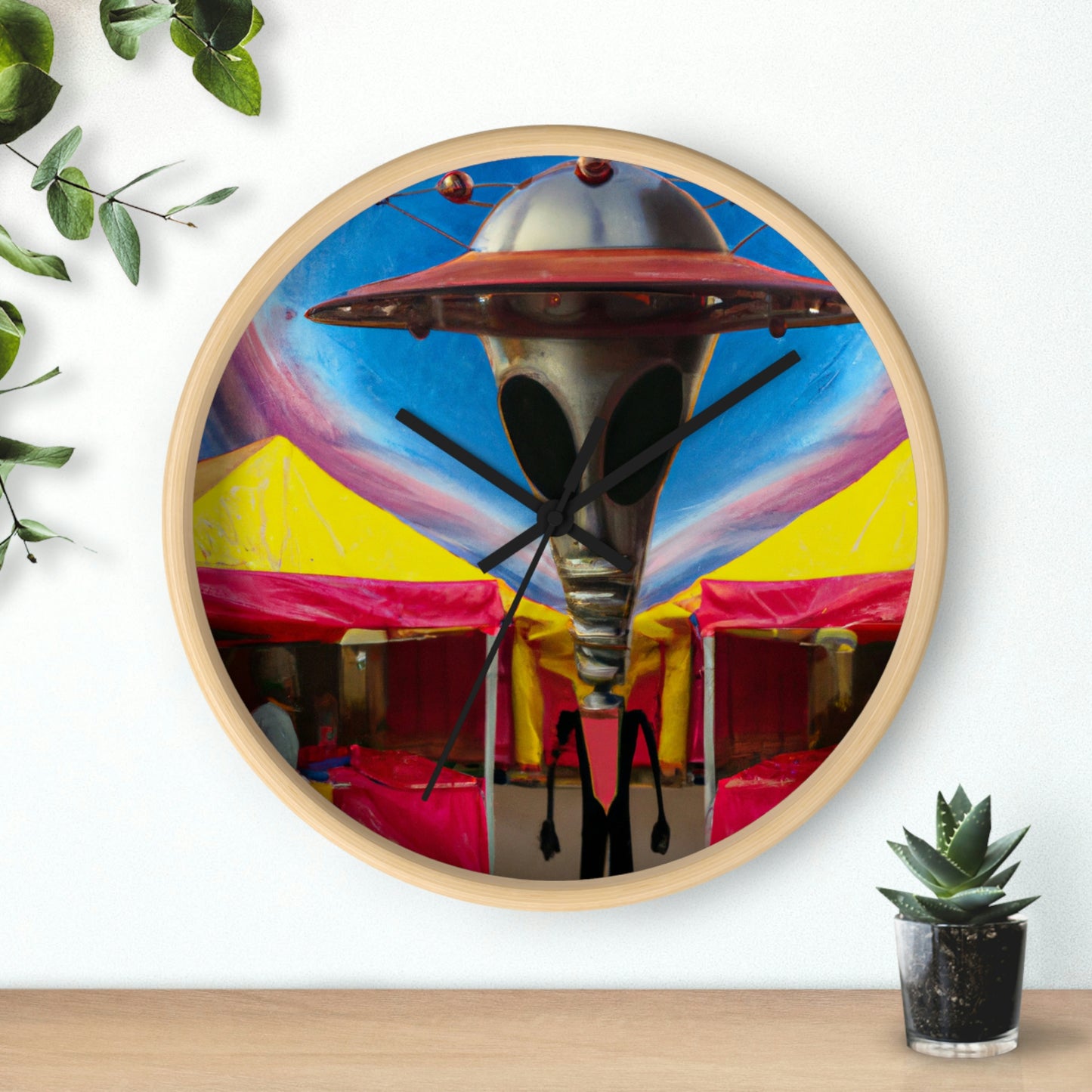 "Fair Invaders: A Cosmic Crash Course" - The Alien Wall Clock