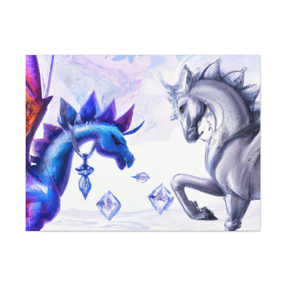 "The Crystal War: Dragon vs Pegasus" - The Alien Canva