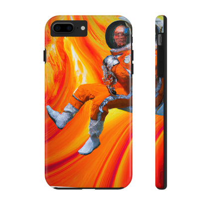 "Journeying in the Burning Orange Galaxy" - The Alien Tough Phone Cases