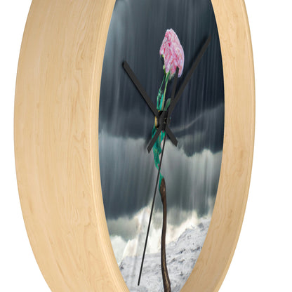 "Aight Against the Storm: The Story of a Lonely Flower" - The Alien Wall Clock