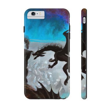 "Clash of Fire and Steel on the Moonlit Cliff" - The Alien Tough Phone Cases