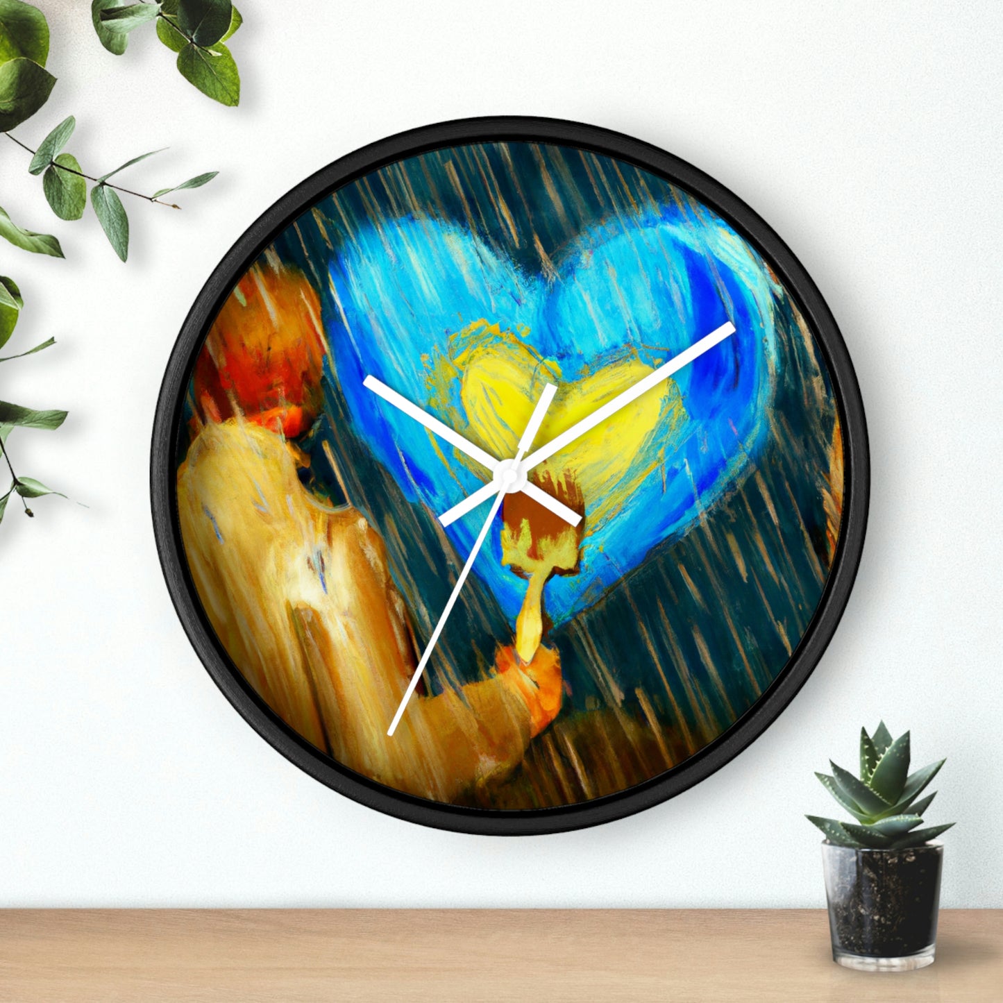 "Life-size Love in a Stormy Sky" - The Alien Wall Clock