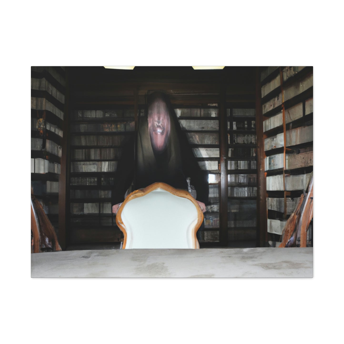 "The Eerie Echoes of the Library" - The Alien Canva