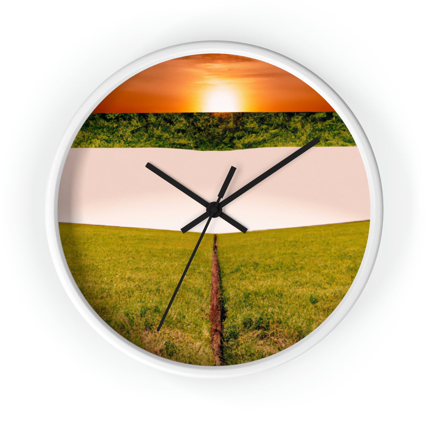 "Golden Horizon at Dusk" - The Alien Wall Clock