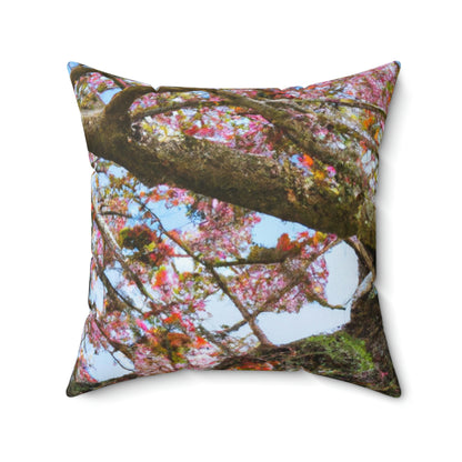 "A Blossoming Reflection" - The Alien Square Pillow