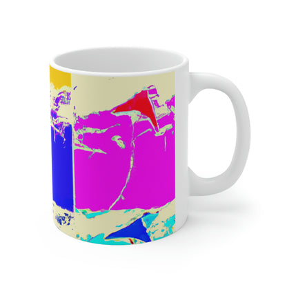 "Kites Aflutter in the Vibrant Sky" - The Alien Ceramic Mug 11 oz