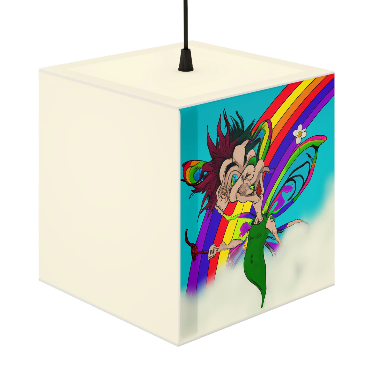 Rainbow Mischief Fairy - The Alien Light Cube Lamp