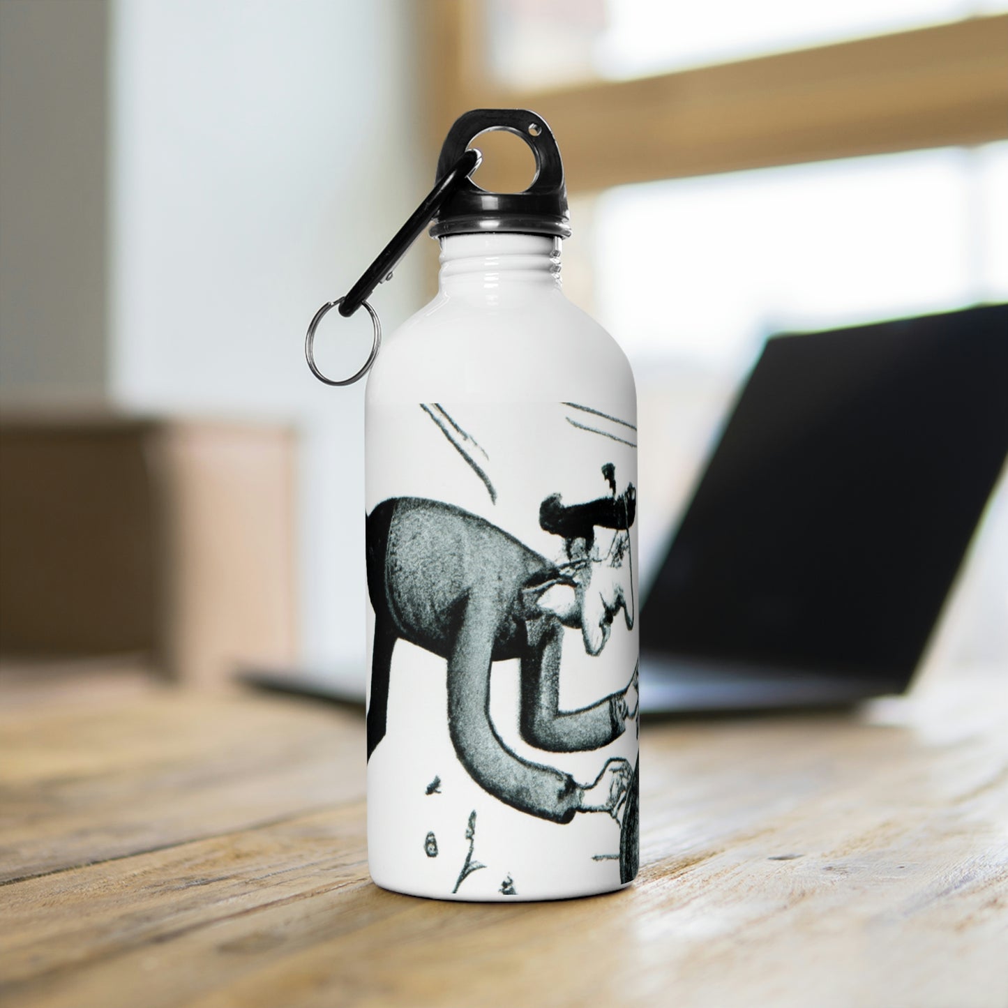 "Chronological Conquests: Taming the Wild Clock" - The Alien Stainless Steel Water Bottle