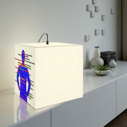 "The Superheroic Word Art Portrait" - The Alien Light Cube Lamp