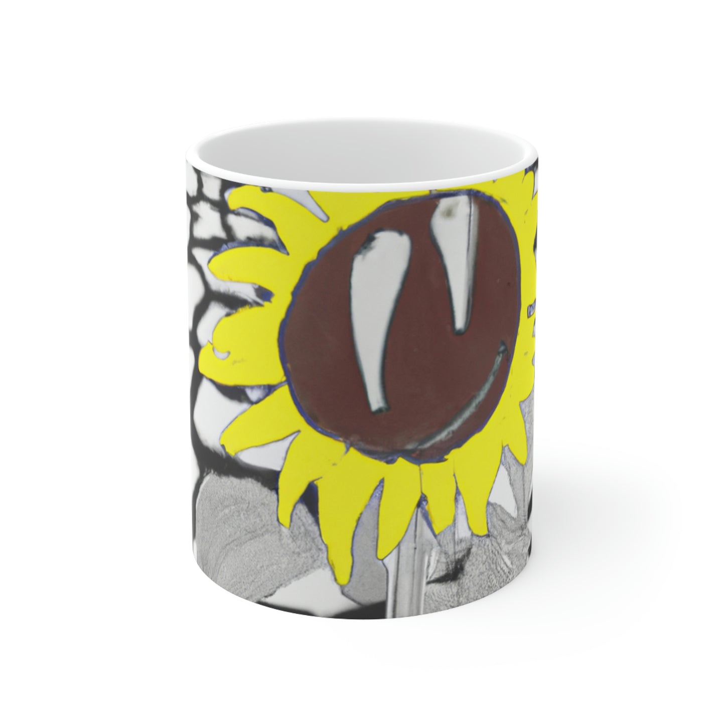 "Un girasol que se marchita en un campo reseco" - Taza de cerámica The Alien 11 oz