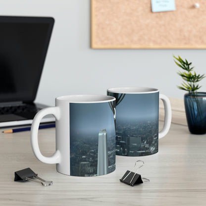 "A Distant Spark: An Alien's Search for Sanctuary in the City." - The Alien Ceramic Mug 11 oz