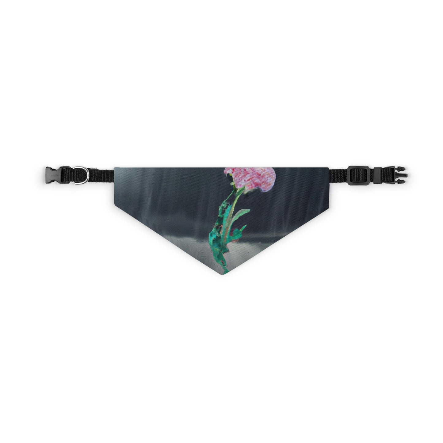 "Aight Against the Storm: The Story of a Lonely Flower" - The Alien Pet Bandana Collar