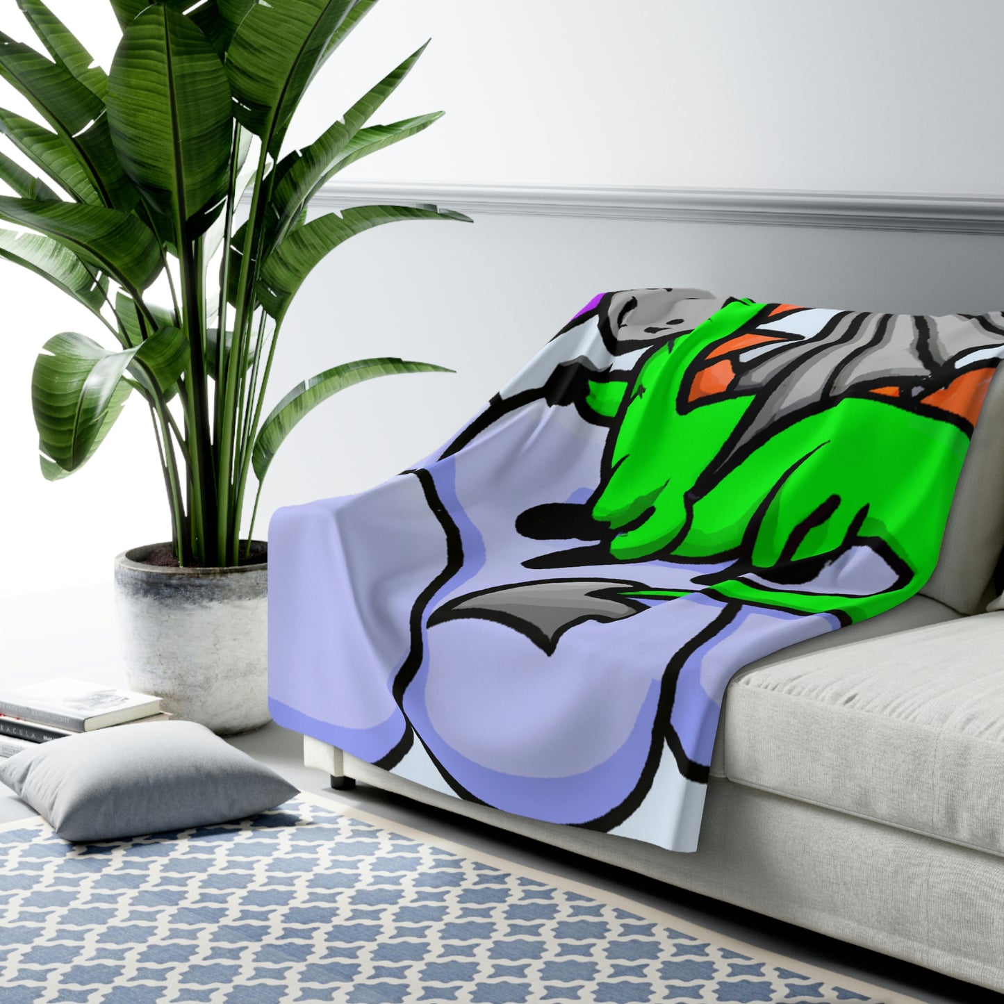 "A Dreamy Dragon's Nap" - The Alien Sherpa Fleece Blanket