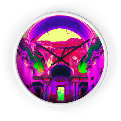 Mystical Madness: Crazy Colors in the Forgotten Cathedral - The Alien Wall Clock