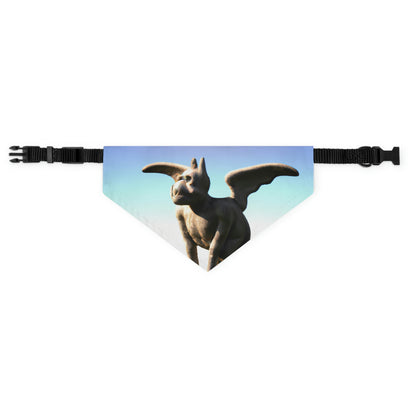 "Alone on the Hilltop: The Tale of a Solitary Gargoyle" - The Alien Pet Bandana Collar