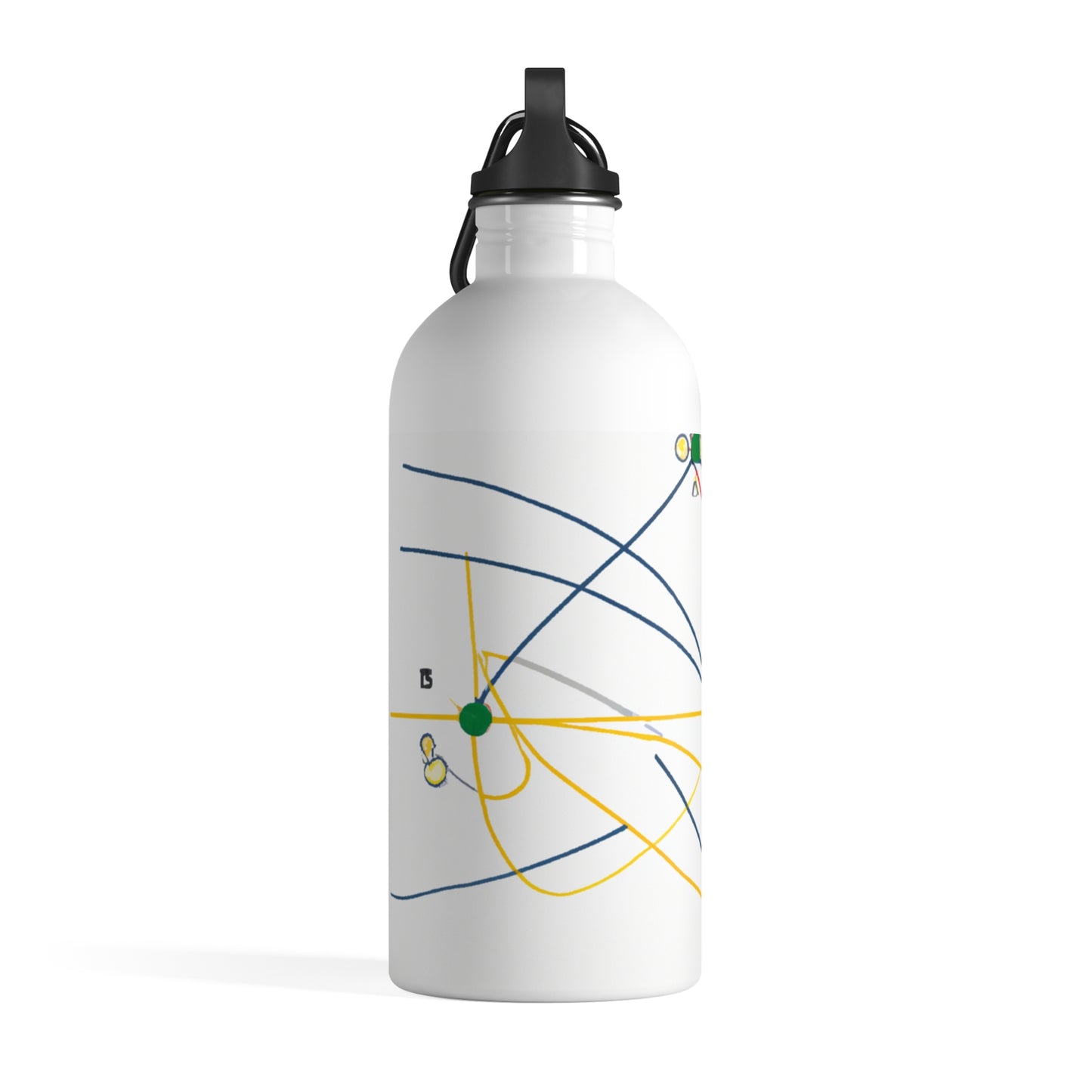 "Exploring the Dynamic Topology: Artful Visualization of a Network Structure." - The Alien Stainless Steel Water Bottle