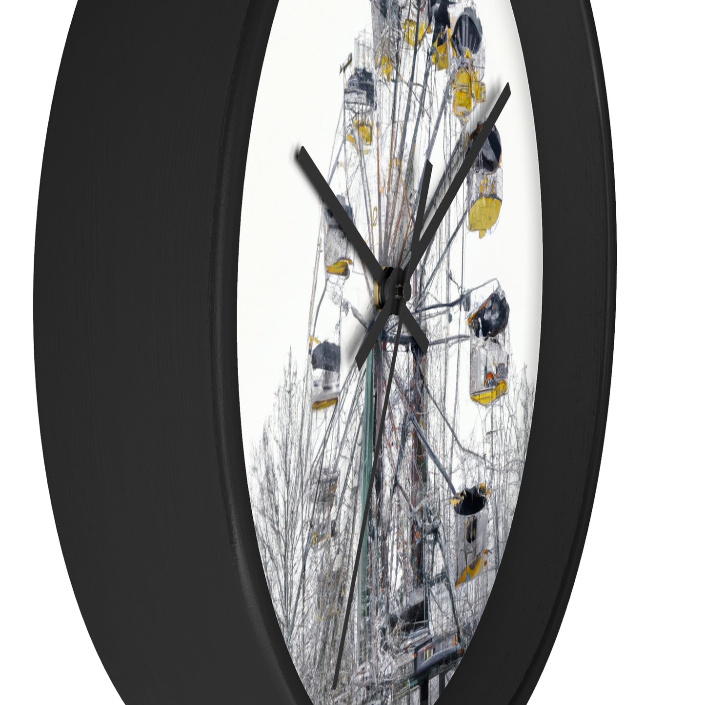 "Lonely Wheel in a Winter Wonderland" - El reloj de pared alienígena