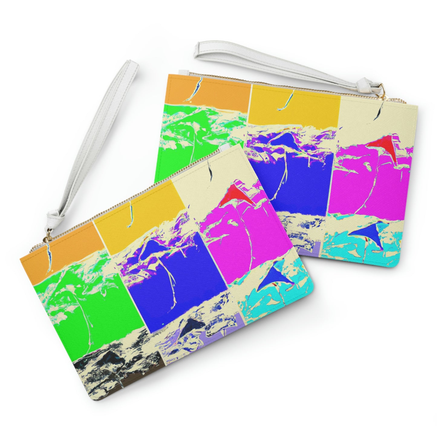 "Kites Aflatter in the Vibrant Sky" - Die Alien Clutch Bag