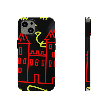 „Ein verwunschener Schatten: Die dunklen Geheimnisse des alten Schlosses in einer düsteren Nacht“ – The Alien Tough Phone Cases