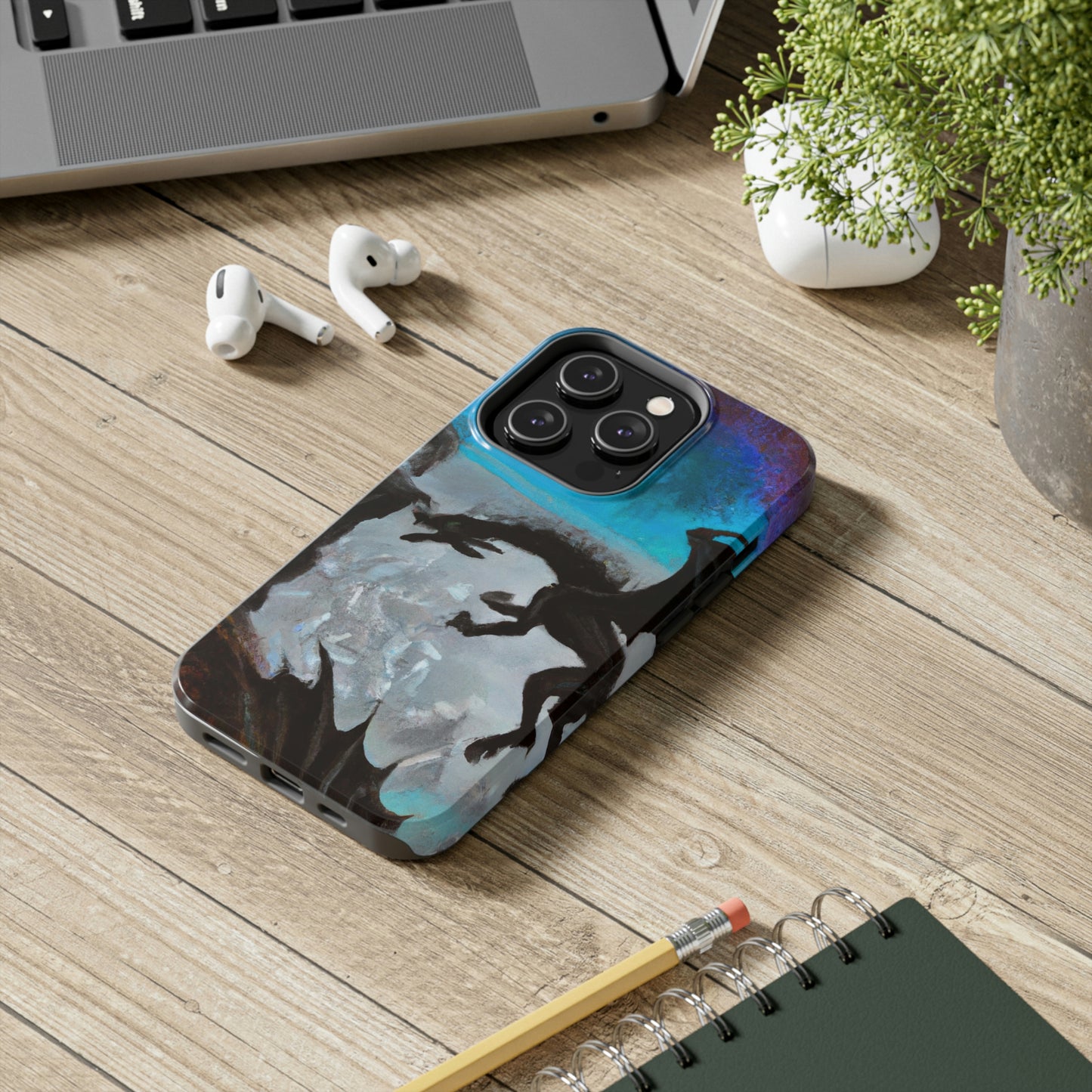 „Clash of Fire and Steel on the Moonlit Cliff“ – The Alien Tough Phone Cases