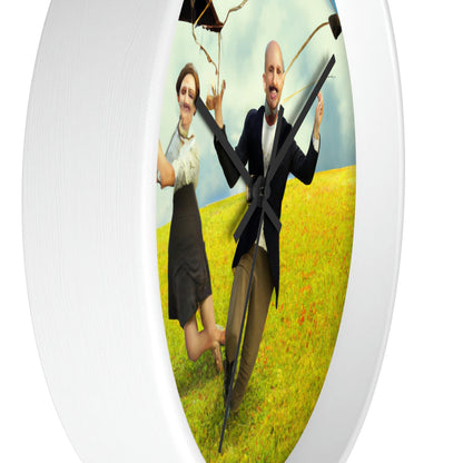 "A Kite Day in the Meadow" - The Alien Wall Clock